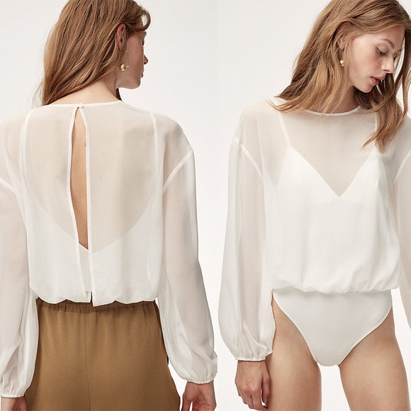 Wilfred Sheer Long Sleeve Bodysuit - Picture 2 of 9